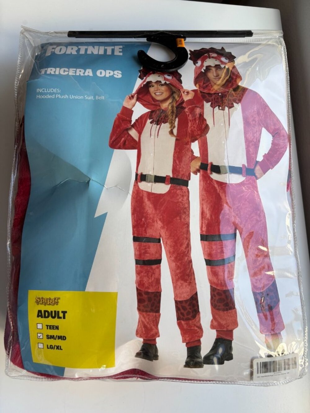 Fornite Tricera Ops Plush Suit Costume Adult Teen Missing Belt